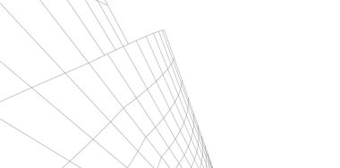 Mimari sanat konseptinde soyut çizgiler, minimum geometrik şekiller.