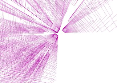 Mimari sanat konseptinde soyut çizgiler, minimum geometrik şekiller. 