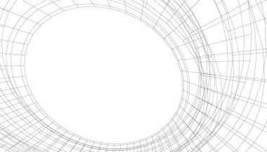 Mimari sanat konseptinde soyut çizgiler, minimum geometrik şekiller. 