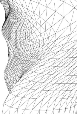 Mimari sanat konseptinde soyut çizgiler, minimum geometrik şekiller.