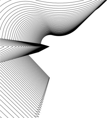 Mimari sanat konseptinde soyut çizgiler, minimum geometrik şekiller.