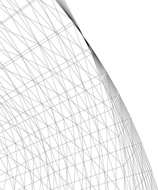 Mimari sanat konseptinde soyut çizgiler, minimum geometrik şekiller. 