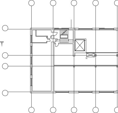 Mimari sanat konseptinde soyut çizgiler, minimum geometrik şekiller. 