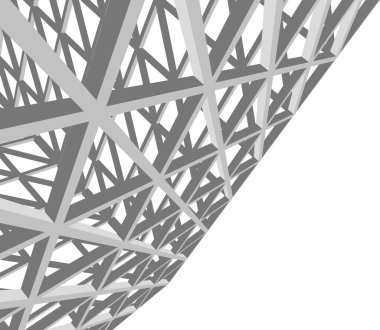 Mimari sanat konseptinde soyut çizgiler, minimum geometrik şekiller. 