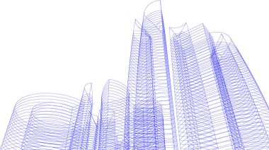 Mimari sanat konseptinde soyut çizgiler, minimum geometrik şekiller. 