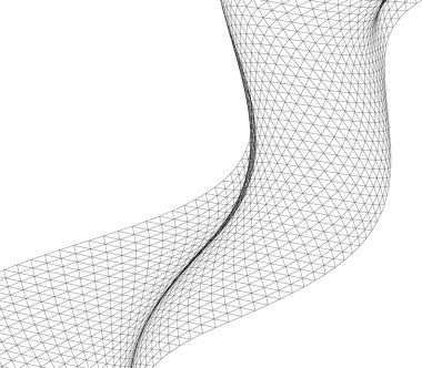 Mimari sanat konseptinde soyut çizgiler, minimum geometrik şekiller. 