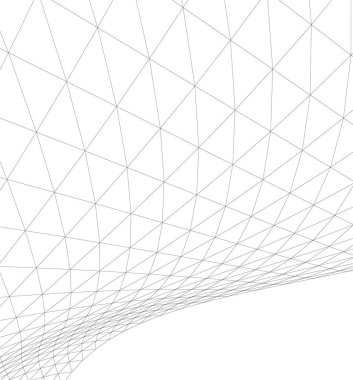 Mimari sanat konseptinde soyut çizgiler, minimum geometrik şekiller. 