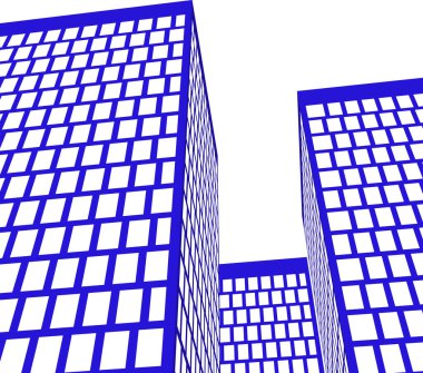 Mimari sanat konseptinde soyut çizgiler, minimum geometrik şekiller. 