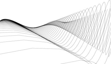 Mimari sanat konseptinde soyut çizgiler, minimum geometrik şekiller.