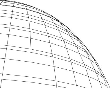 Mimari sanat konseptinde soyut çizgiler, minimum geometrik şekiller. 