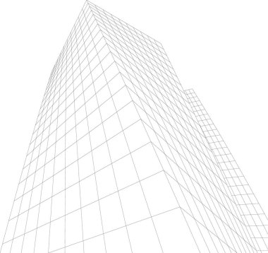 Mimari sanat konseptinde soyut çizgiler, minimum geometrik şekiller. 