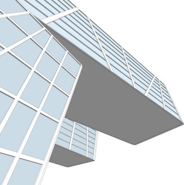 Mimari sanat konseptinde soyut çizgiler, minimum geometrik şekiller. 