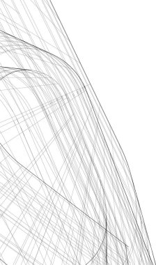 Mimari sanat konseptinde soyut çizgiler, minimum geometrik şekiller. 