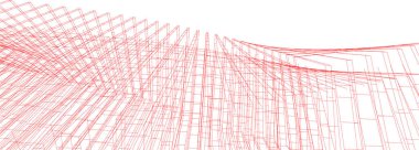 Mimari sanat konseptinde soyut çizgiler, minimum geometrik şekiller. 