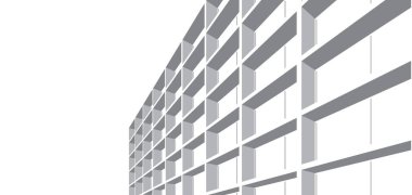 Mimari sanat konseptinde soyut çizgiler, minimum geometrik şekiller.