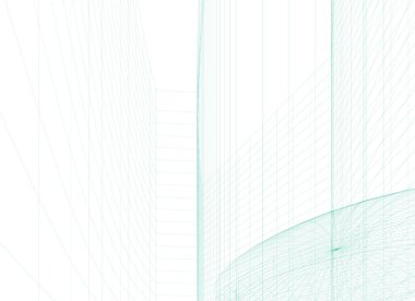 Mimari sanat konseptinde soyut çizgiler, minimum geometrik şekiller.