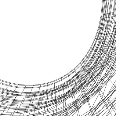 Mimari sanat konseptinde soyut çizgiler, minimum geometrik şekiller. 