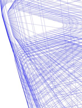 Mimari sanat konseptinde soyut çizgiler, minimum geometrik şekiller. 