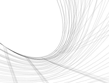 Mimari sanat konseptinde soyut çizgiler, minimum geometrik şekiller. 