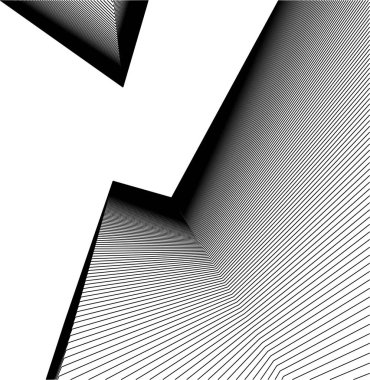 Mimari sanat konseptinde soyut çizgiler, minimum geometrik şekiller. 