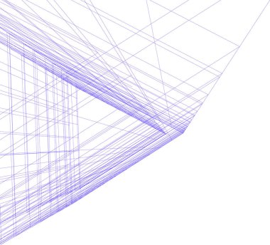 Mimari sanat konseptinde soyut çizgiler, minimum geometrik şekiller. 
