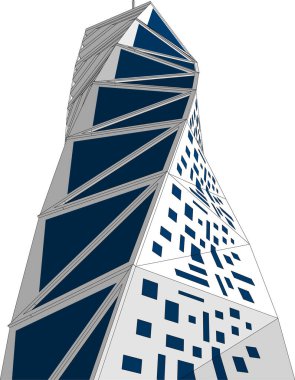 Mimari sanat konseptinde soyut çizgiler, minimum geometrik şekiller. 