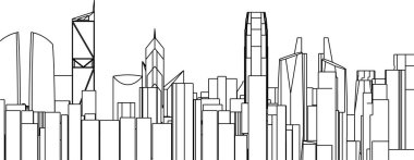 Mimari sanat konseptinde soyut çizgiler, minimum geometrik şekiller. 