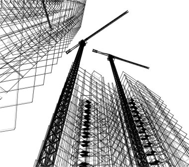 minimal geometrik şekiller, mimari çizgiler