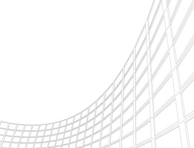 Mimari sanat konseptinde soyut çizgiler, minimum geometrik şekiller. 