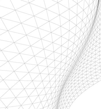 Mimari sanat konseptinde soyut çizgiler, minimum geometrik şekiller. 