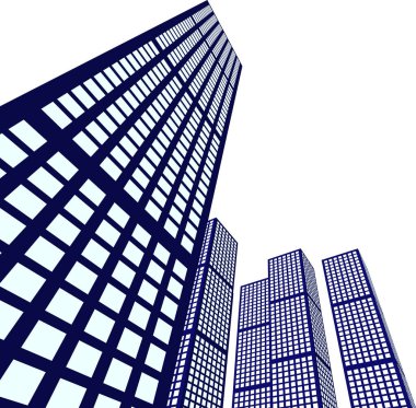 Mimari sanat konseptinde soyut çizgiler, minimum geometrik şekiller.