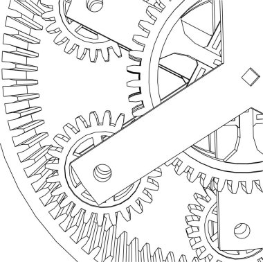 Mimari sanat konseptinde soyut çizgiler, minimum geometrik şekiller. 