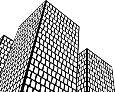 Mimari sanat konseptinde soyut çizgiler, minimum geometrik şekiller. 