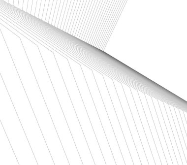 Mimari sanat konseptinde soyut çizgiler, minimum geometrik şekiller. 