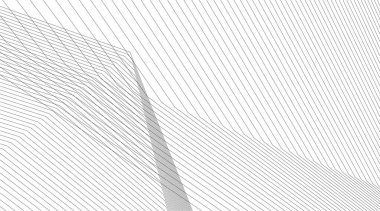 Mimari sanat konseptinde soyut çizgiler, minimum geometrik şekiller.