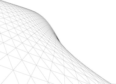 Mimari sanat konseptinde soyut çizgiler, minimum geometrik şekiller. 