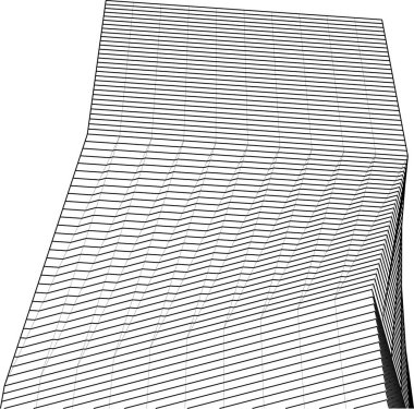 Mimari sanat konseptinde soyut çizgiler, minimum geometrik şekiller.