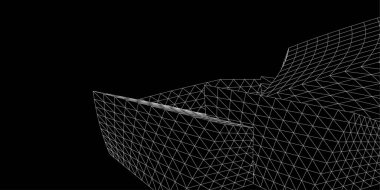 Mimari sanat konseptinde soyut çizgiler, minimum geometrik şekiller.