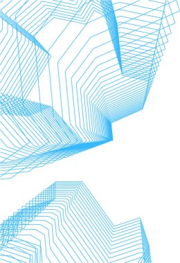 Mimari sanat konseptinde soyut çizgiler, minimum geometrik şekiller. 