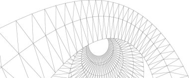 Mimari sanat konseptinde soyut çizgiler, minimum geometrik şekiller.