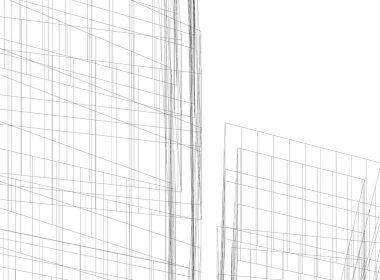 Mimari sanat konseptinde soyut çizgiler, minimum geometrik şekiller. 