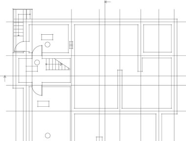 Mimari sanat konseptinde soyut çizgiler, minimum geometrik şekiller. 