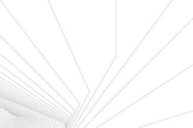 Mimari sanat konseptinde soyut çizgiler, minimum geometrik şekiller. 