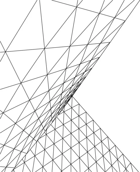 Abstrakcyjne Linie Rysunku Koncepcji Sztuki Architektonicznej Minimalne Kształty Geometryczne — Wektor stockowy