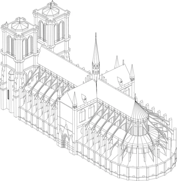 Líneas Abstractas Dibujo Concepto Arte Arquitectónico Formas Geométricas Mínimas — Vector de stock