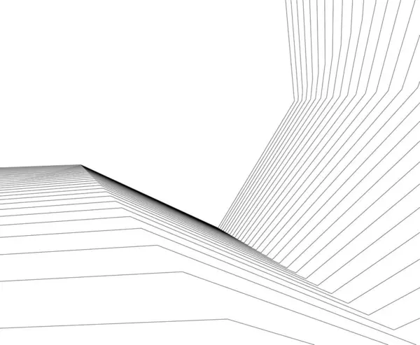 Lignes Dessin Abstraites Dans Concept Art Architectural Formes Géométriques Minimales — Image vectorielle