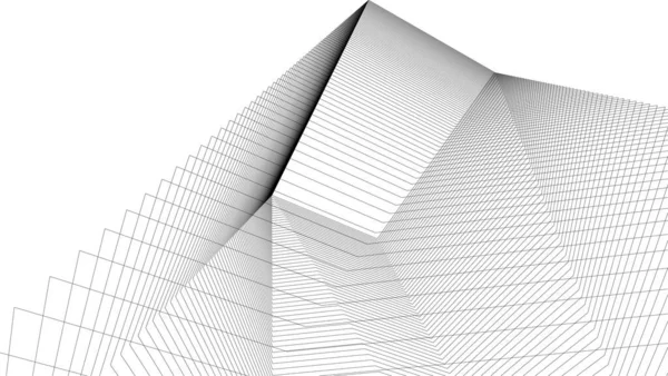 Formas Geométricas Mínimas Linhas Arquitetônicas —  Vetores de Stock