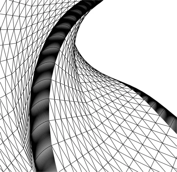 Linhas Abstratas Desenho Conceito Arte Arquitetônica Formas Geométricas Mínimas — Vetor de Stock