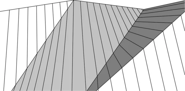 Minimale Geometrische Formen Architektonische Linien — Stockvektor