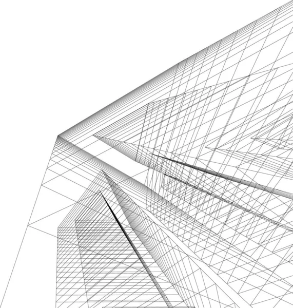 Minimale Geometrische Vormen Architectonische Lijnen — Stockvector